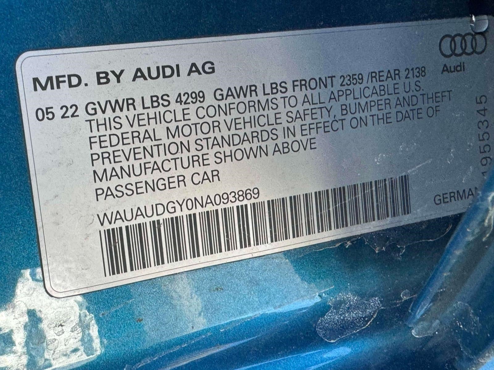 2022 Audi A3 Premium 40 TFSI
